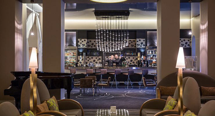The bar at Imperial Palace Hotel, Annecy, France