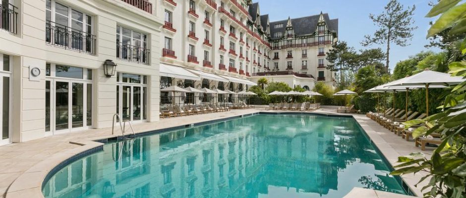The outdoor pool at Hotel Barriere lâ€™Hermitage, La Baule, Brittany, France
