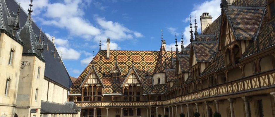 The exterior of the Hotel de la Poste, Beaune, Burgundy, France
