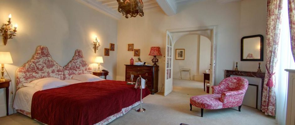 A bedroom at the Hotel de la Poste, Beaune, Burgundy, France