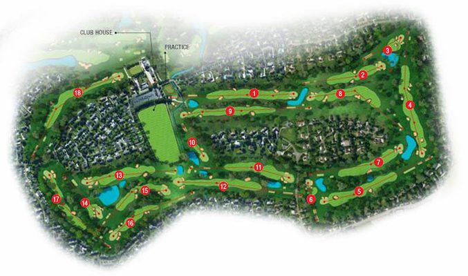 The layout at Bondues Golf Club, Lille, Northern France