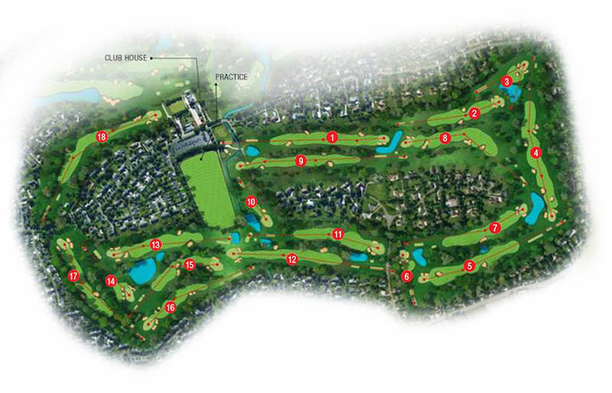 The layout at Bondues Golf Club, Lille, Northern France