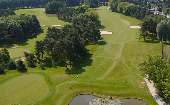 Aerial view of Bondues Golf Club, Lille, Northern France