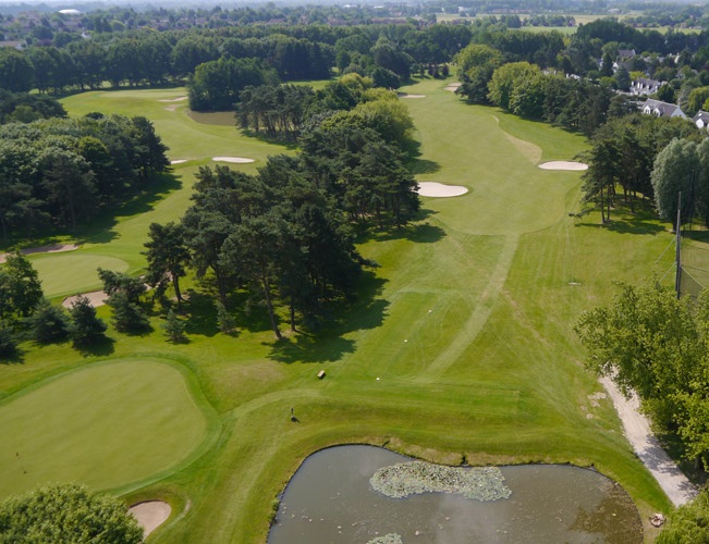 Aerial view of Bondues Golf Club, Lille, Northern France