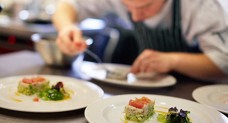 Dining at Le Montrachet Hotel, near Beaune, Burgundy, France
