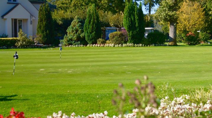 The practice green at International Club dy Lys Golf Club, Chantilly, France