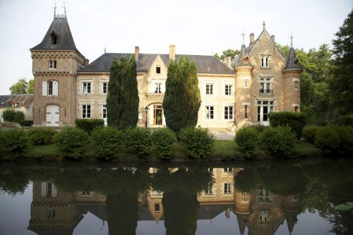 The exterior of L’Hostellerie du Chateau les Muids, La Ferte St Aubin, Loire, France