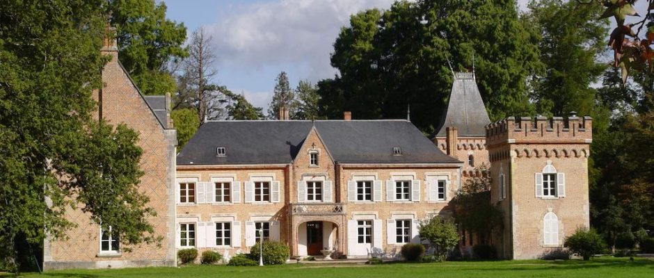 The exterior of L’Hostellerie du Chateau les Muids, La Ferte St Aubin, Loire, France