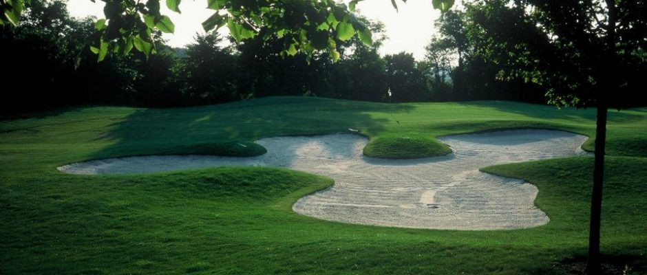 On the green at L'Isle Adam Golf Club, north of Chantilly, France