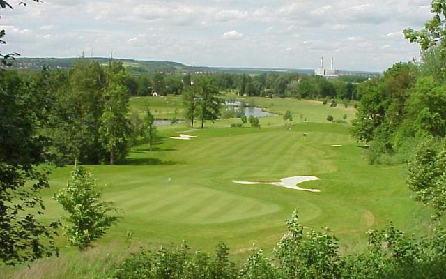 Aerial view at L'Isle Adam Golf Club, north of Chantilly, France