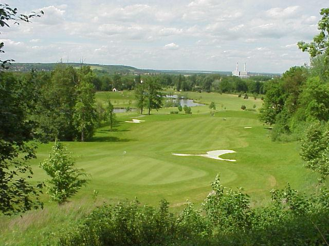 Aerial view at L'Isle Adam Golf Club, north of Chantilly, France