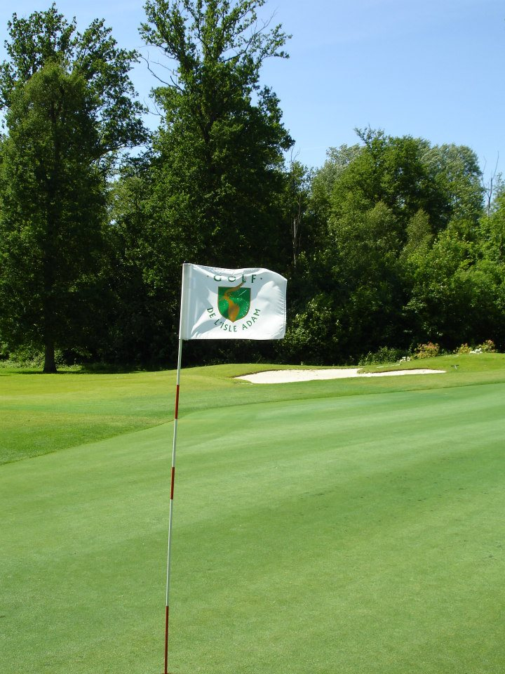 The flag at L'Isle Adam Golf Club, north of Chantilly, France