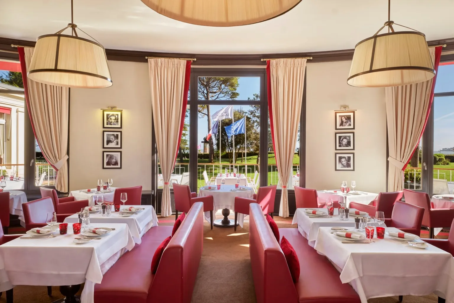 Gastronomic dining at Fouquets, Hotel Barriere Le Royal, La Baule, Brittany, France. Golf Planet Holidays.