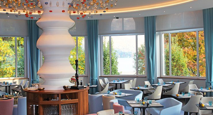 Dining at Imperial Palace Hotel, Annecy, France