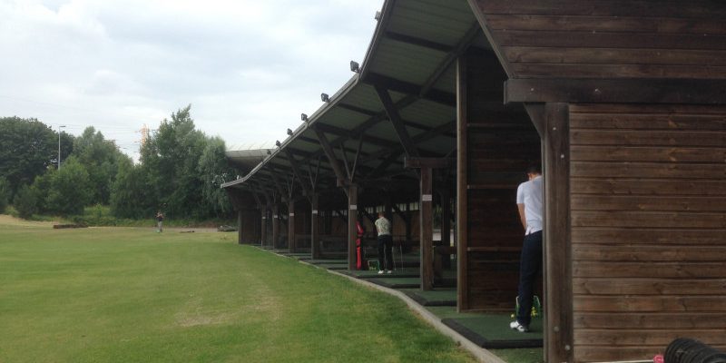 The practice range at Le Sart golf club, Lille, Northern France
