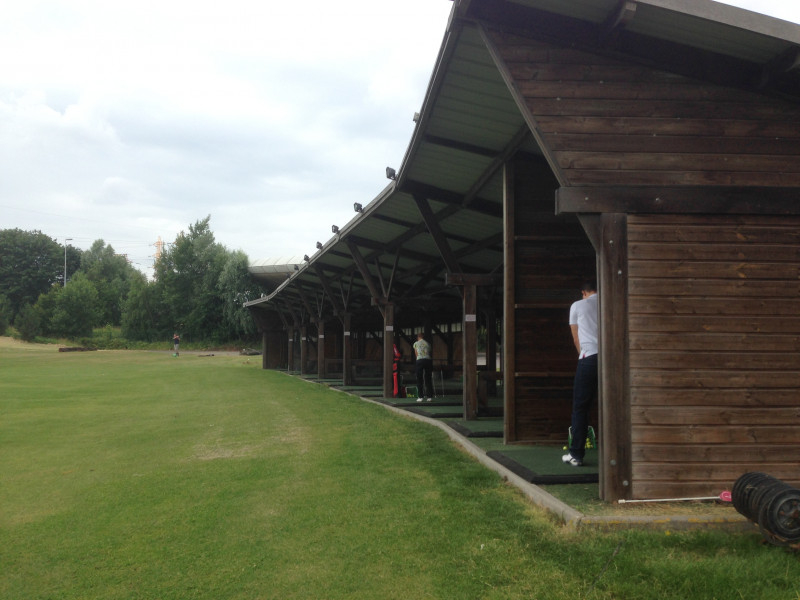 The practice range at Le Sart golf club, Lille, Northern France