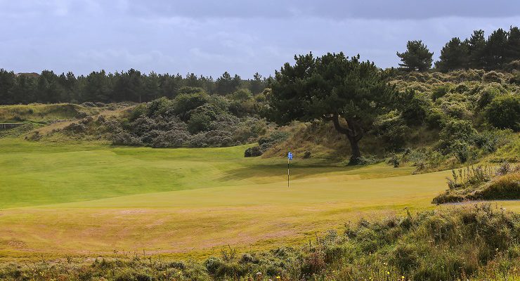 The 12th green on Le Touquet La Mer golf course, France