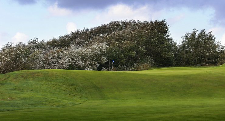 The eighth green on Le Touquet La Mer golf course, France