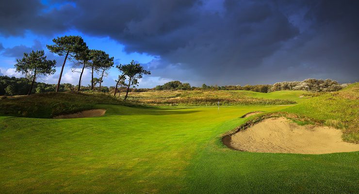 The second hole at Le Touquet La Mer golf course, France