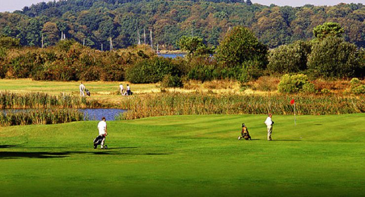 Heading to the green at Baden Golf Club, Brittany, France