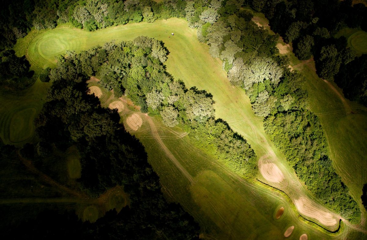Aerial view of Macon La Salle Golf Club, north of Lyon, France