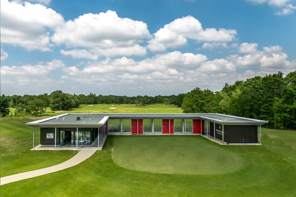The impressive practice range at Medoc Golf Club, Bordeaux, south west France