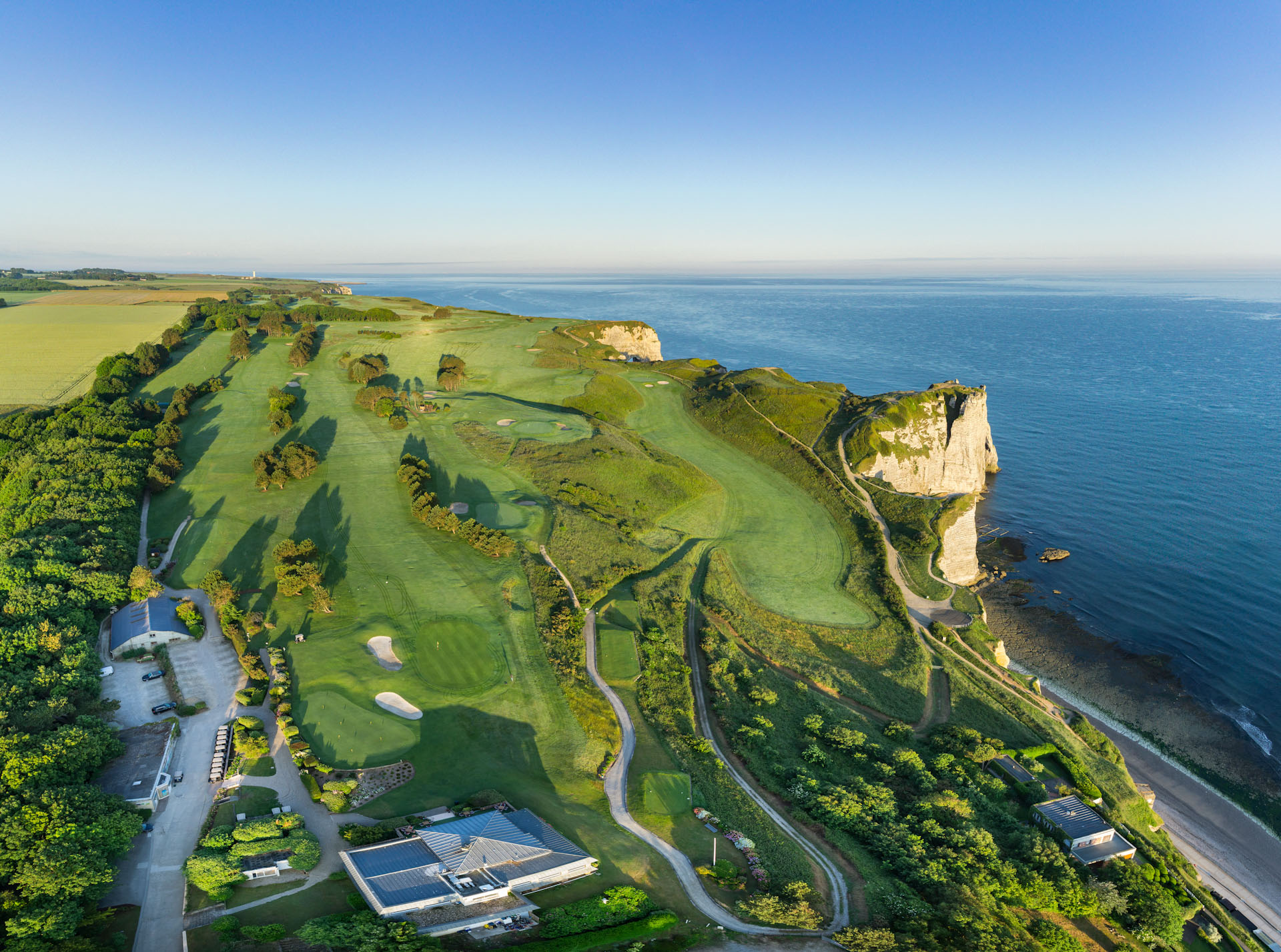 Overview of Etretat Golf Club, Normandy, France