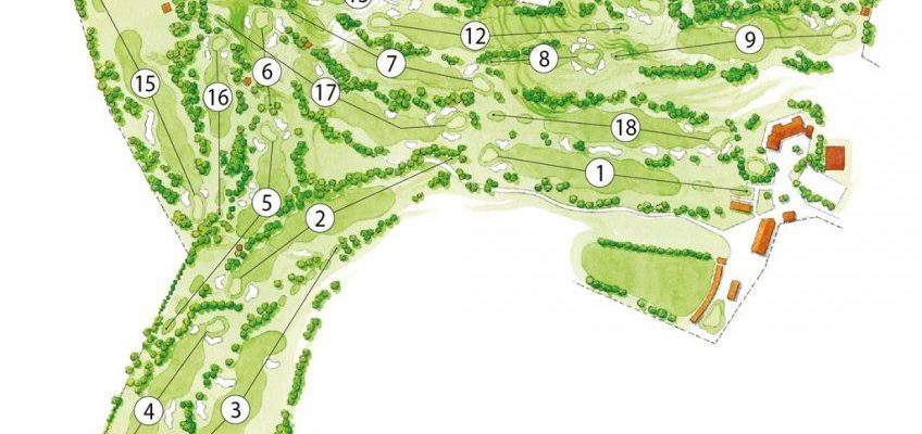 The layout at Saint Cloud Golf Club, Versailles, France