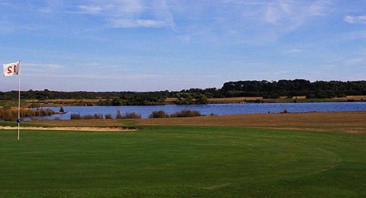 The 12th green at Rhuys-Kerver Golf Club, Brittany, France