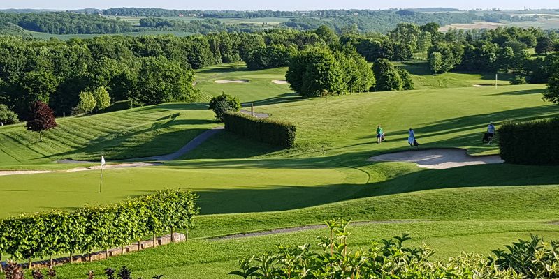 Rolling countryside at Saint Omer Golf Club, Northern France
