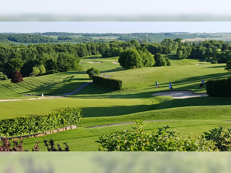 Rolling countryside at Saint Omer Golf Club, Northern France