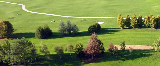 View over Chalon-sur-Saone Golf Club, near Beaune, Burgundy, France