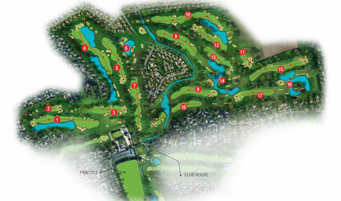 The layout at Bondues Golf Club, Lille, Northern France