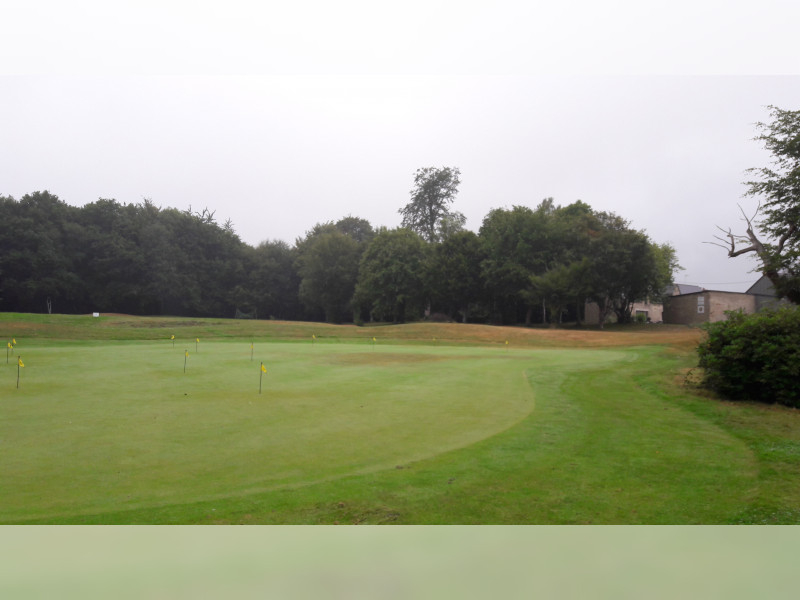 The practice green at Val Queven Golf Club, Brittany, France