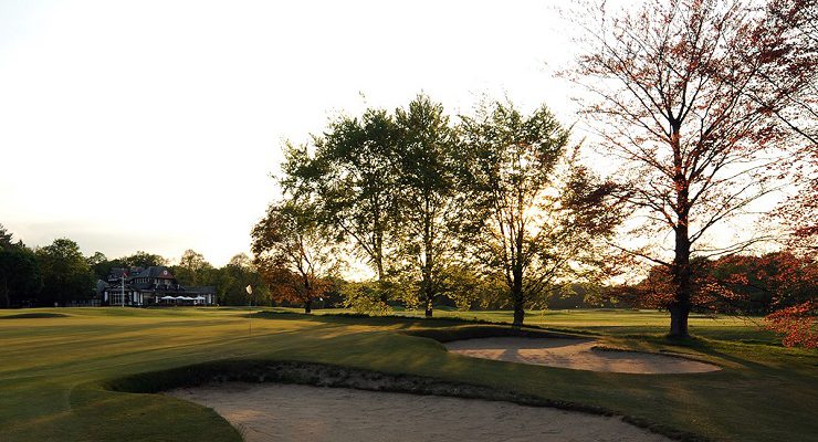 Heading to the clubhouse at Chantilly Vineuil Golf Club, around Paris, France
