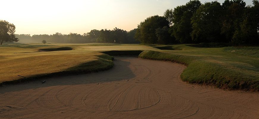 Even the bunkers look enticing at Chantilly Vineuil golf club, around Paris, France