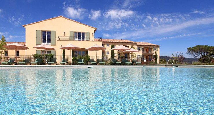 Poolside view at St Endreol, South of France