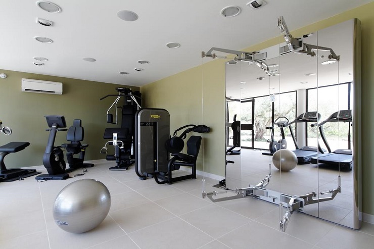 In the gym area at Hotel Mercure Brignoles, Golf de Barbaroux, Provence, France. Golf Planet Holidays.