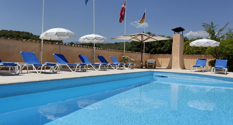 By the pool at Chateau de la Begude, South of France. Golf Planet Holidays