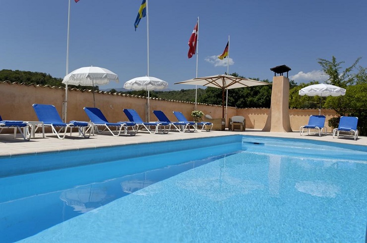 By the pool at Chateau de la Begude, South of France. Golf Planet Holidays