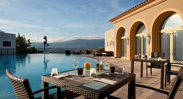 Relax by the pool at Relais et Chateaux Le Mas Candille, Mougins, South of France, Golf Planet Holidays