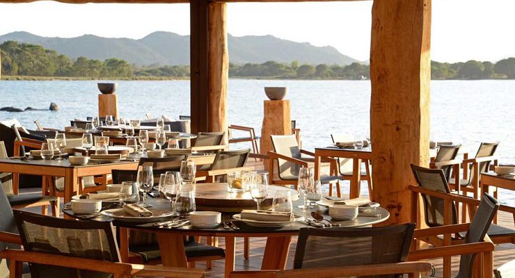 Dining at Hotel Le Belvedere, Porto Vecchio, Corsica