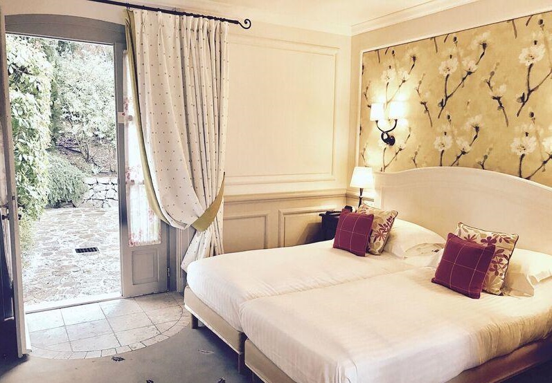 Beautiful bedrooms at Relais et Chateaux Le Mas Candille, Mougins, South of France, Golf Planet Holidays