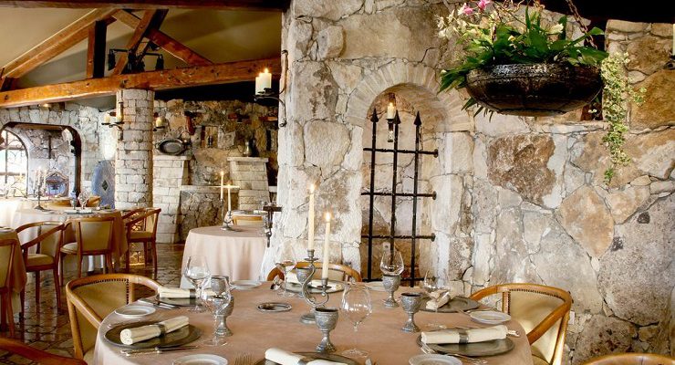 Dining at Hotel Le Belvedere, Porto Vecchio, Corsica