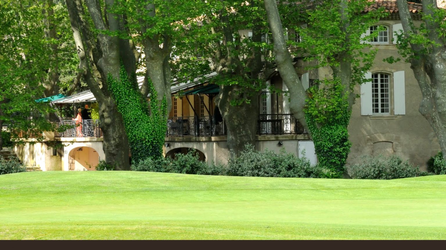 The terrace at Moulin de Vernegues, Mallemort, France