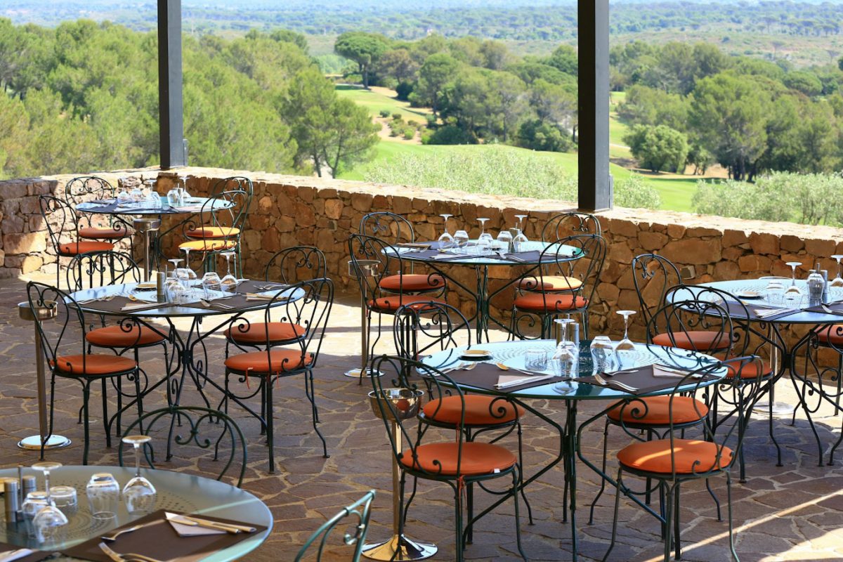 Dine on the terrace at Saint Endreol Golf and Spa Resort, South of France