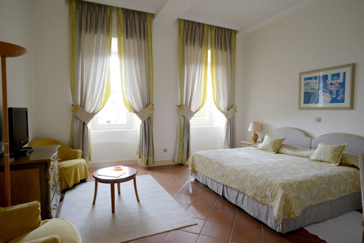 A classic bedroom at Golf Chateau de Taulane, near Grasse, South of France. Golf Planet Holidays.