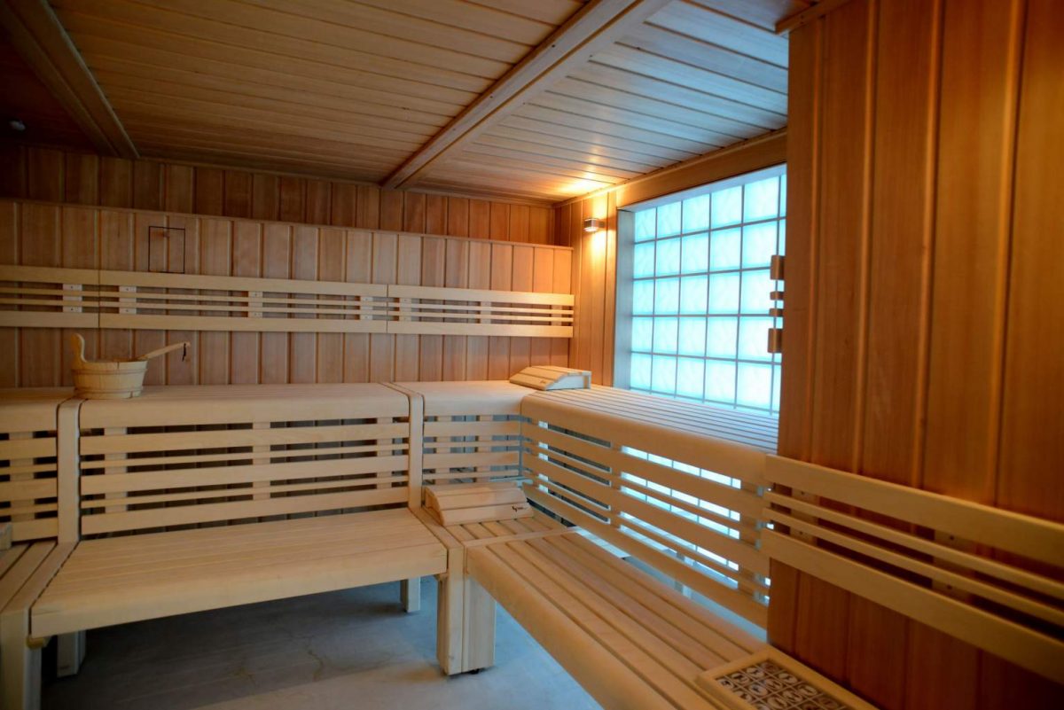 The sauna at Golf Chateau de Taulane, near Grasse, South of France. Golf Planet Holidays.