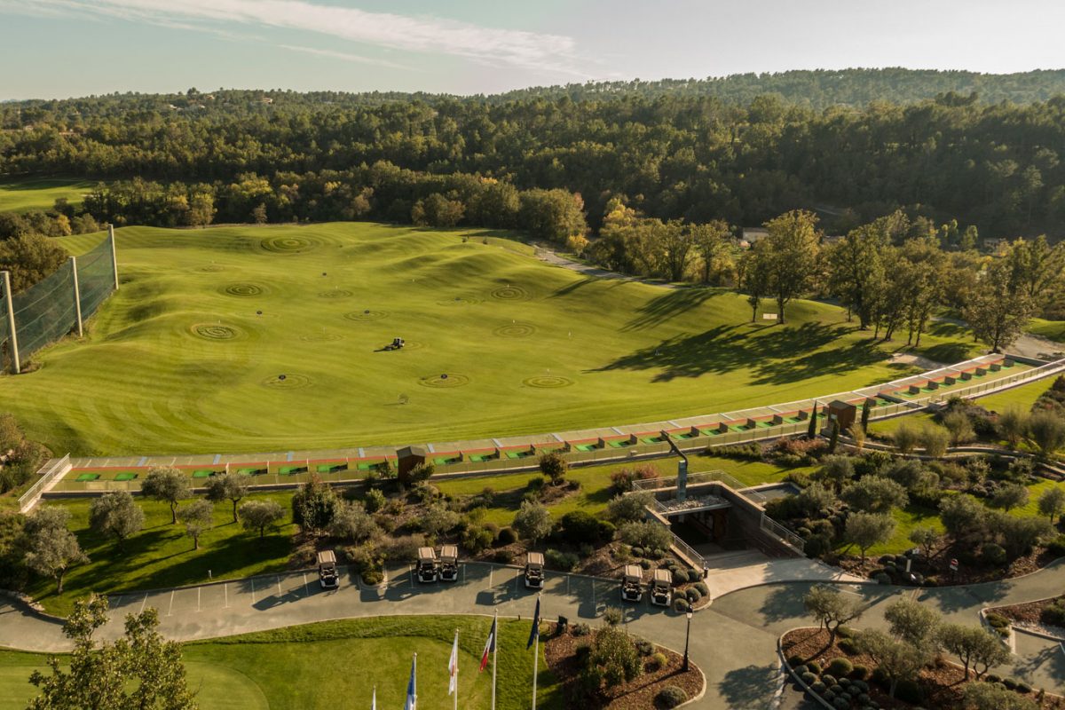 The huge practice area at Terre Blanche, South of France