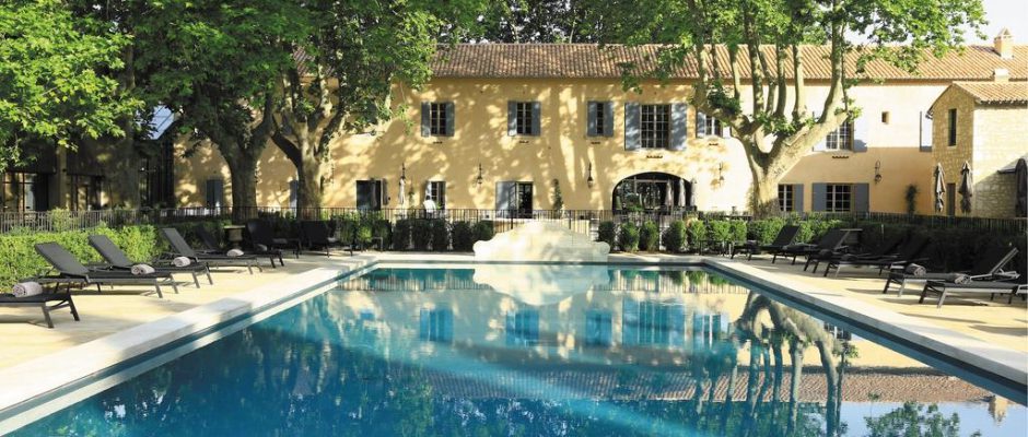 By the pool at Domaine de Manville, Les Baux de Provence, France. Golf Planet Holidays.